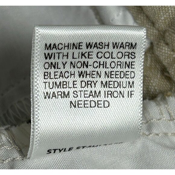 Class Club Modern Fit 8" Inseam Linen Blend Shorts Boys Sz 18 Tan Pockets Summer - Picture 5 of 7